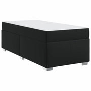 Letto singolo | Letto per adulti | Struttura del letto con materasso Nero 100 x 200 cm Tessuto