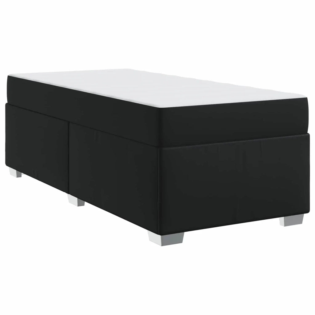 Letto singolo | Letto per adulti | Struttura del letto con materasso Nero 100 x 200 cm Tessuto
