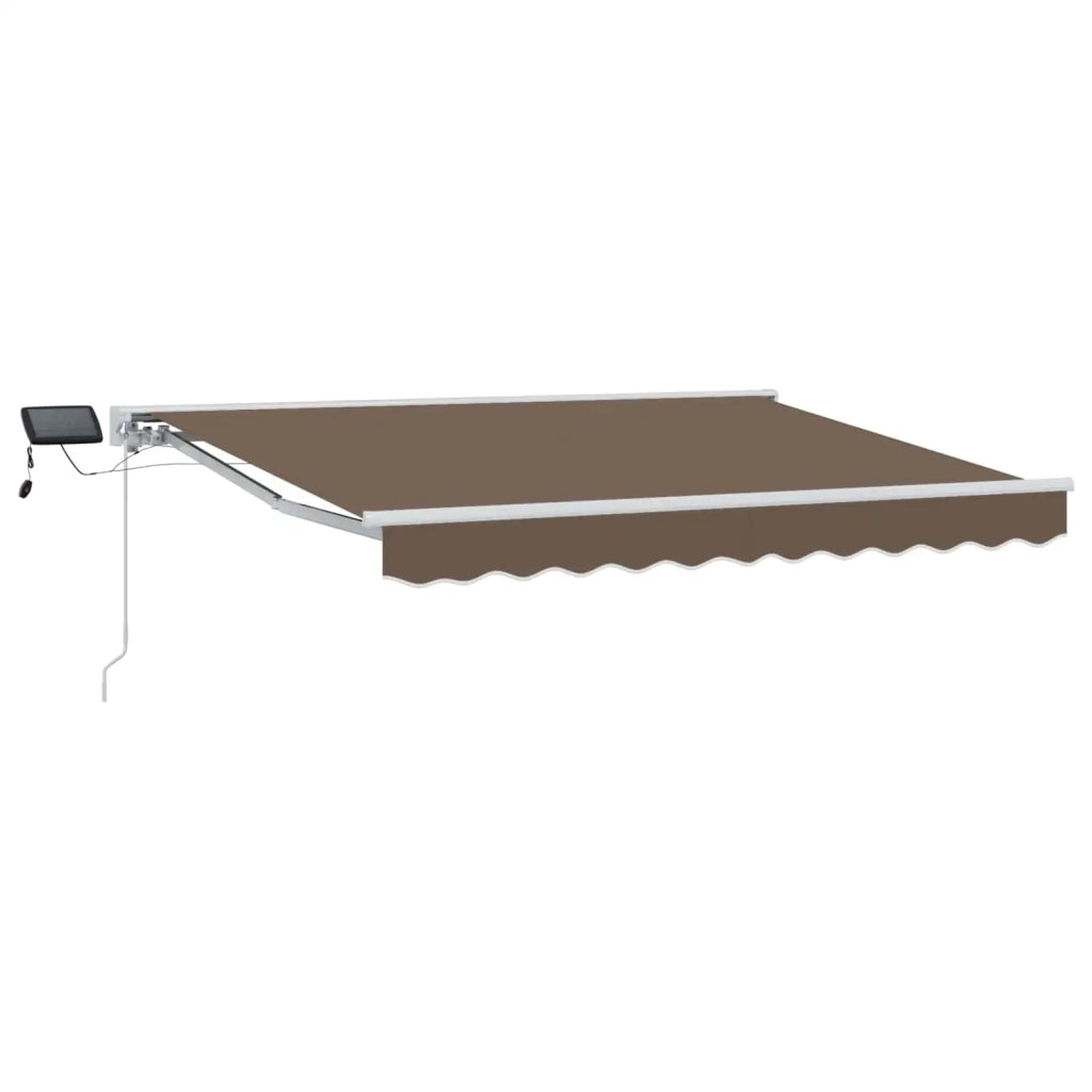 Cornice per Tenda Manuale con LED Tortora 4 × 3 m 3426095