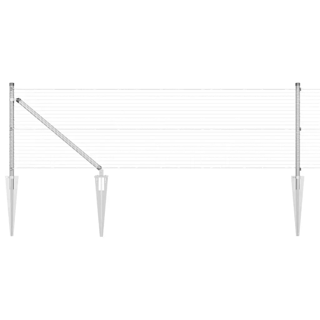 Palo della recinzione Argento 100 x 0,4 m (rete 25 x 25 mm)