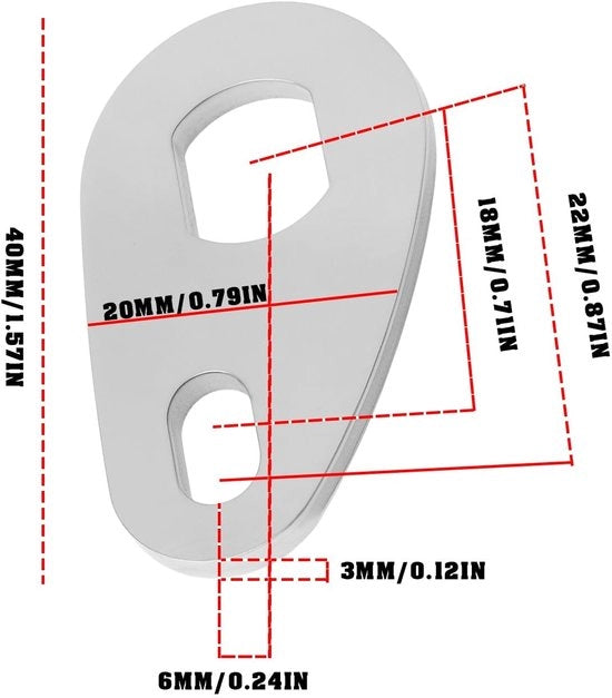 Coppia di supporti per e-bike per motore e telaio, 12x10mm