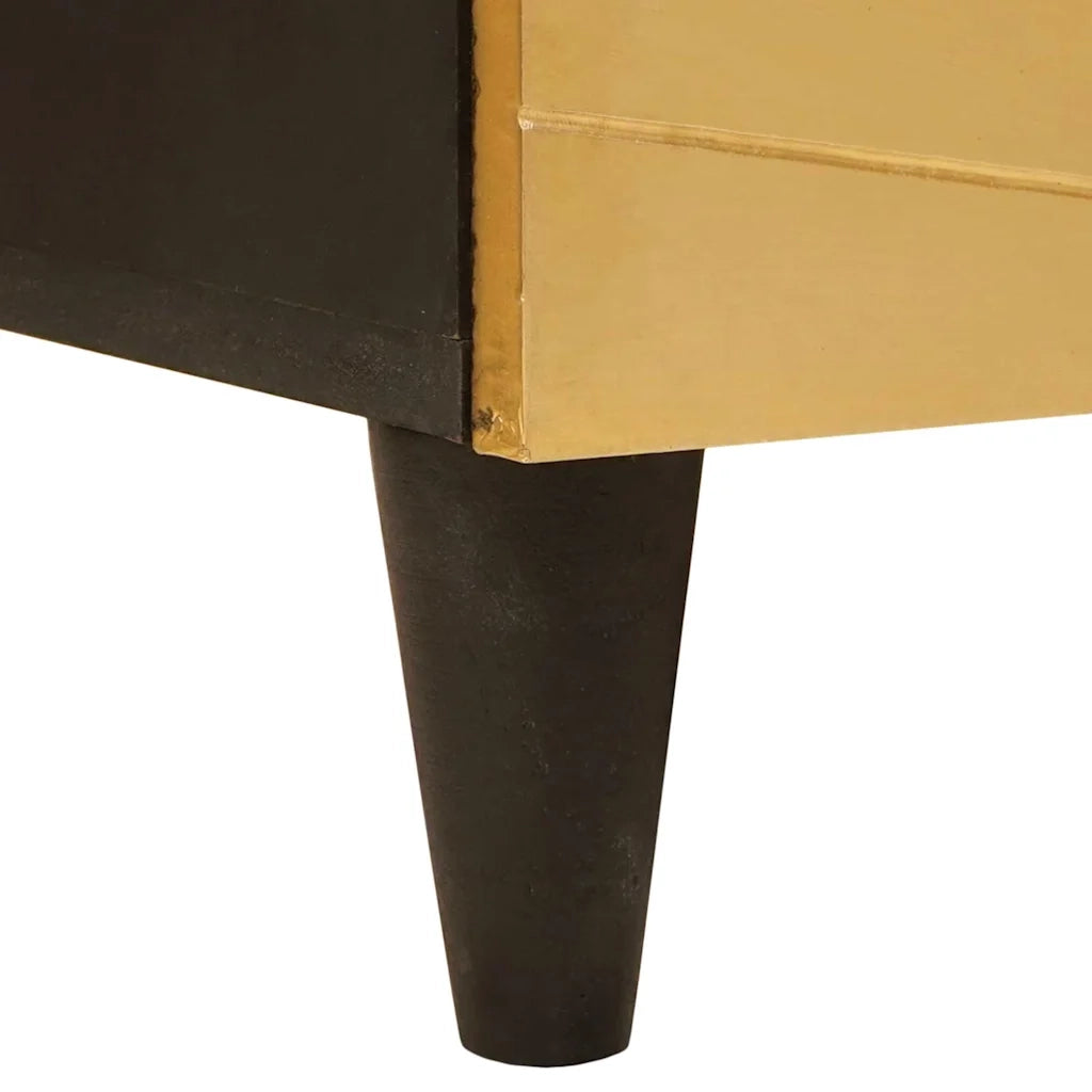 Mobile laterale con cassetto Nero e Oro 60 x 33,5 x 100 cm 4017858