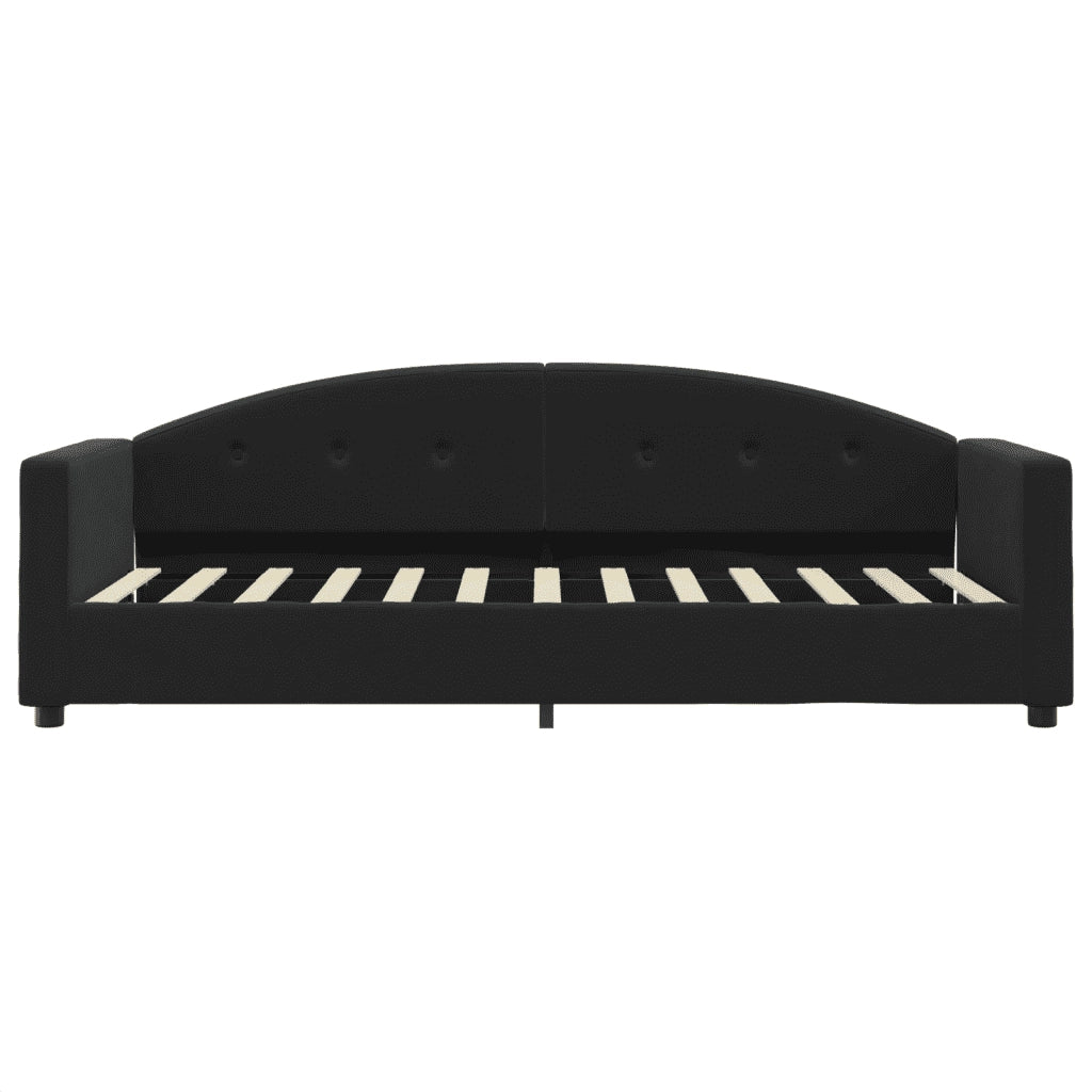 Divano Letto con Materasso Nero 80x200 cm in Velluto 3197274