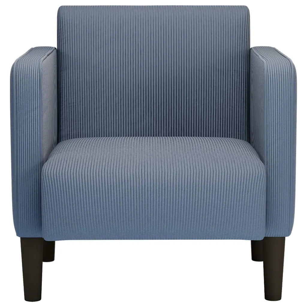 Divano Sedia con Braccioli-Poltrona-Sofa Relax Blu 54 cm Tessuto di velluto a coste
