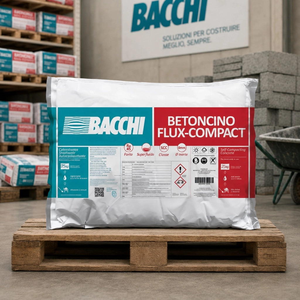 Bacchi betoncino flux-compact betoncino colabile e autocompattante 25 kg
