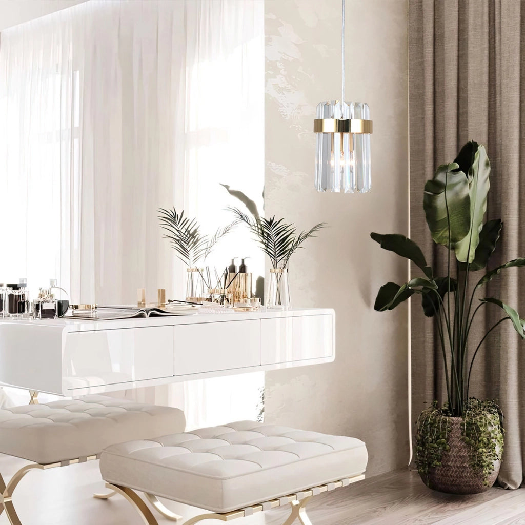 Lampada sospensione Vetro vetro oro E14 Light Prestige