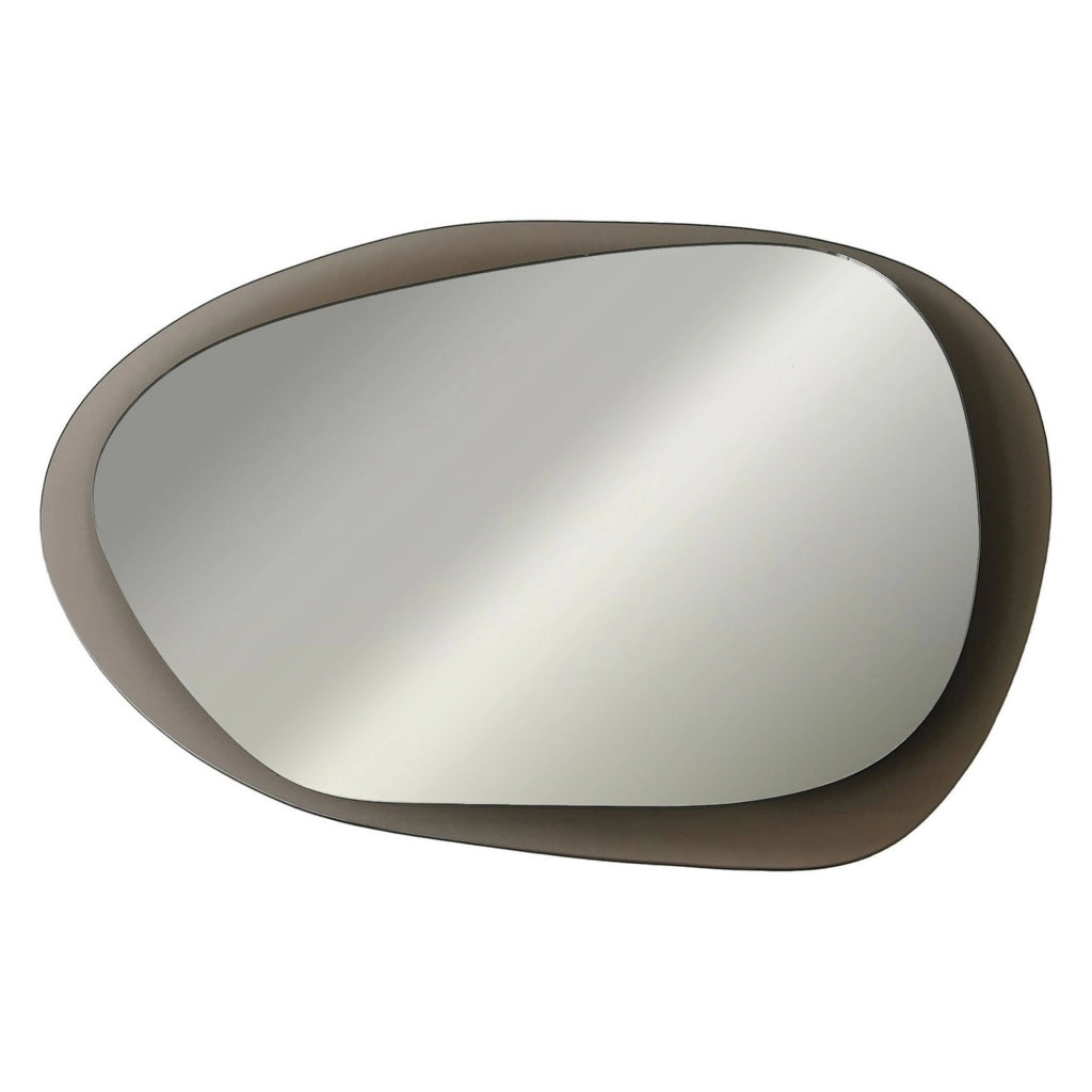 Curti, Specchio Forma Ovale, 75x55h cm Marrone Bronzo