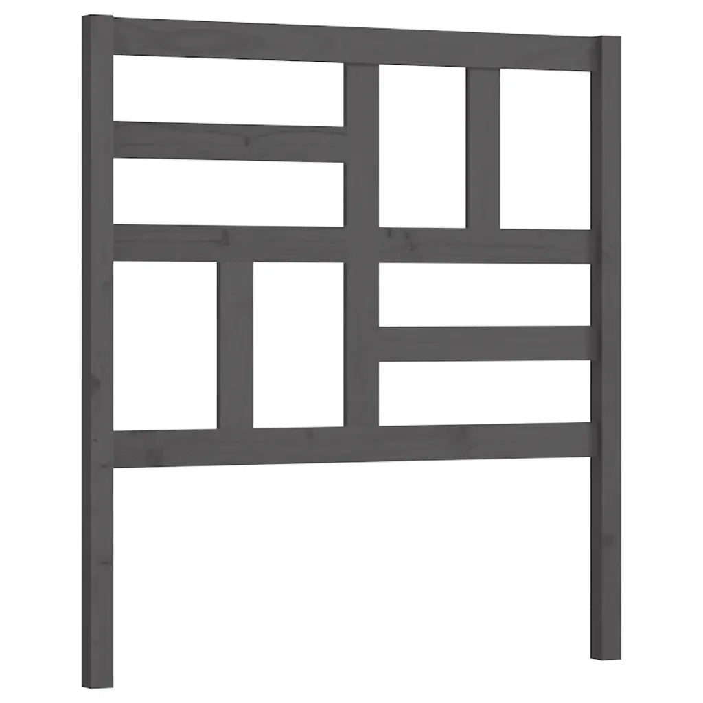 Testiera per Letto-Testata-Testiera Decorativa Grigia 81x4x104 cm in Legno Massello di Pino 789716