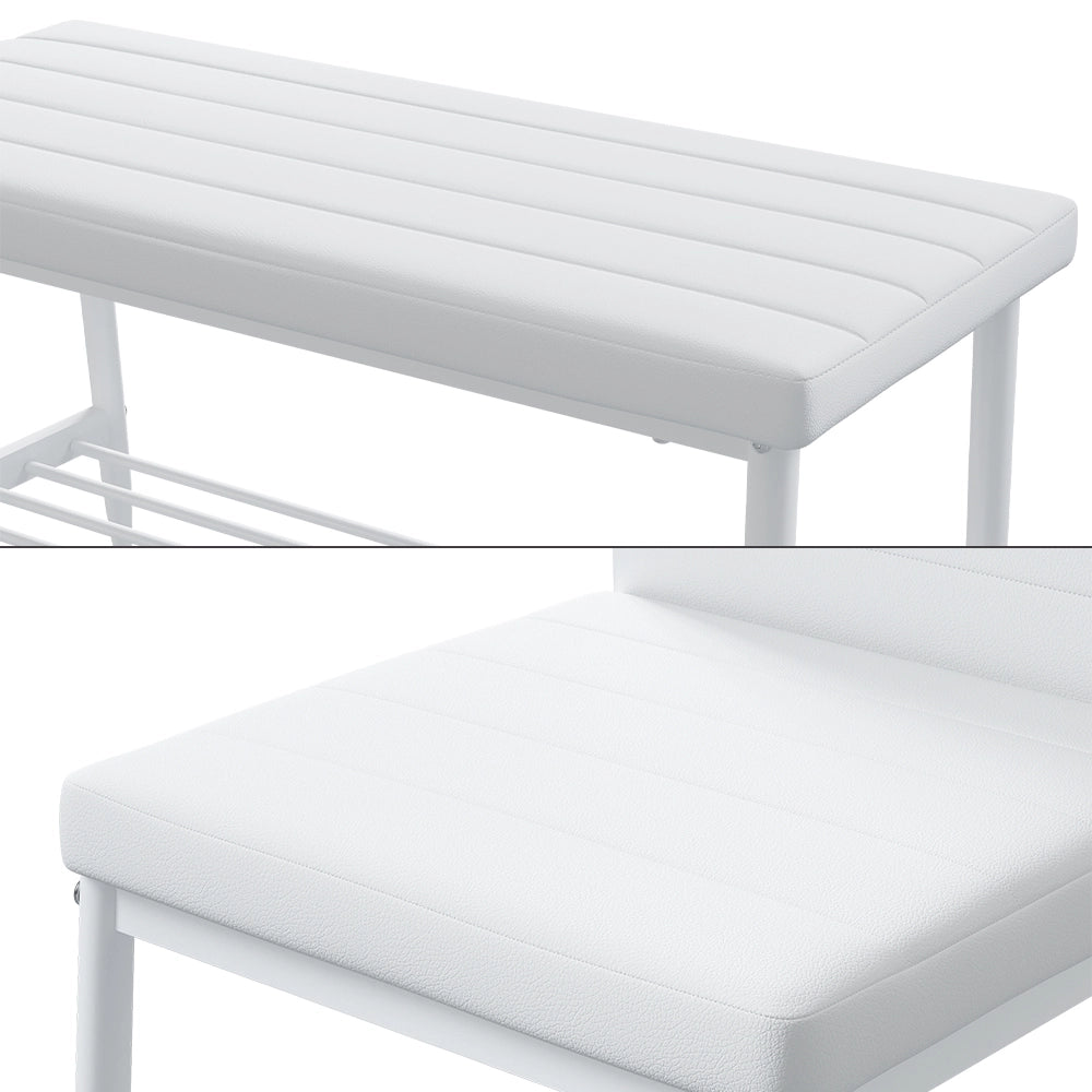 Vicco Panca e sedia Bianco 85 x 46.5 cm Set da 3 pezzi