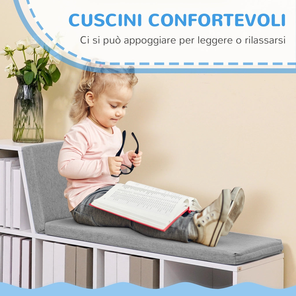 Libreria a 5 Ripiani Aperti ¨C Minimal ¨C Grigio Legno 108x30x60 cm