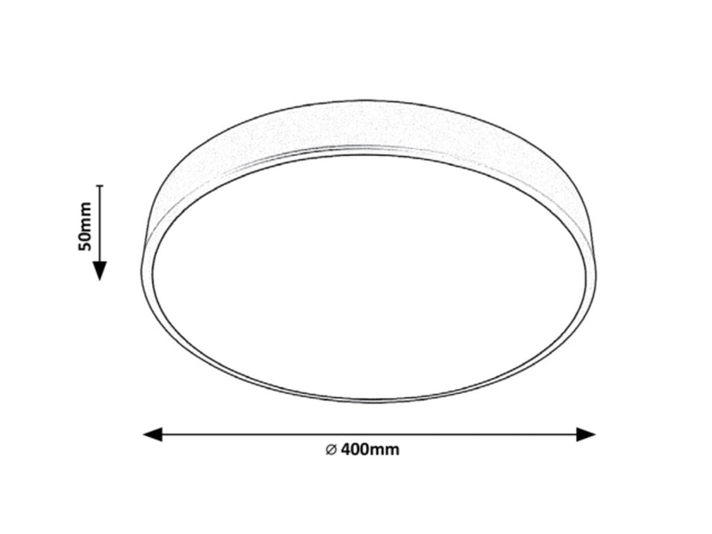 Plafoniera LED rotonda 40cm 36W argento Tesia Rabalux