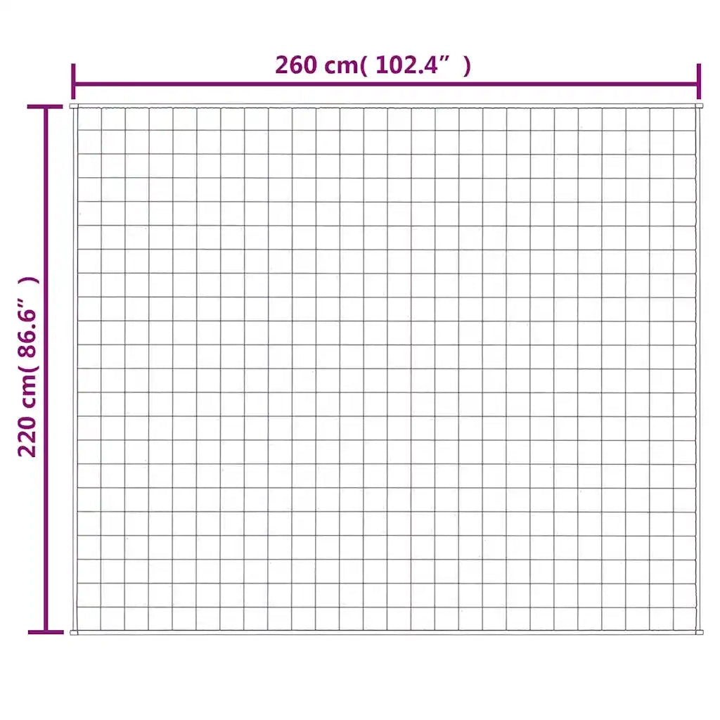 Coperta Ponderata Grigia 220x260 cm 15 kg Tessuto