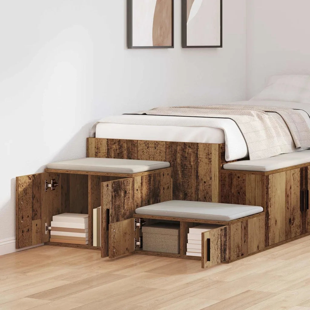 Armadio 2 pz Legno vecchio 127 x 41 x 40 cm Legno multistrato CFW1818148