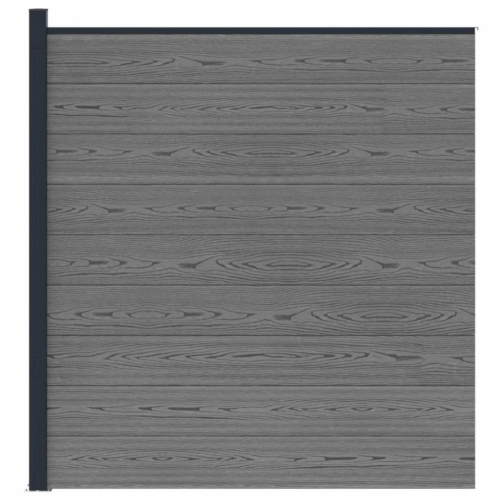 Pannello di Recinzione WPC e Alluminio Grigio