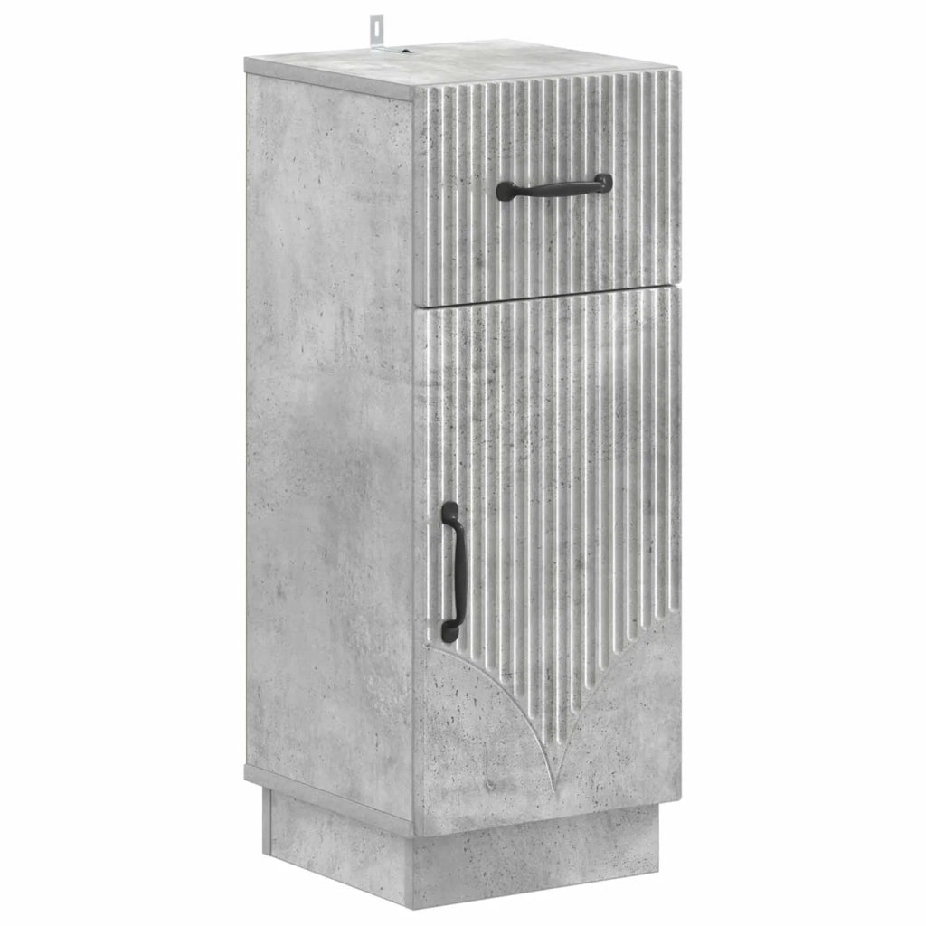 Set di Armadi da Bagno da 2 Pezzi HOORN Grigio Cemento 3418038