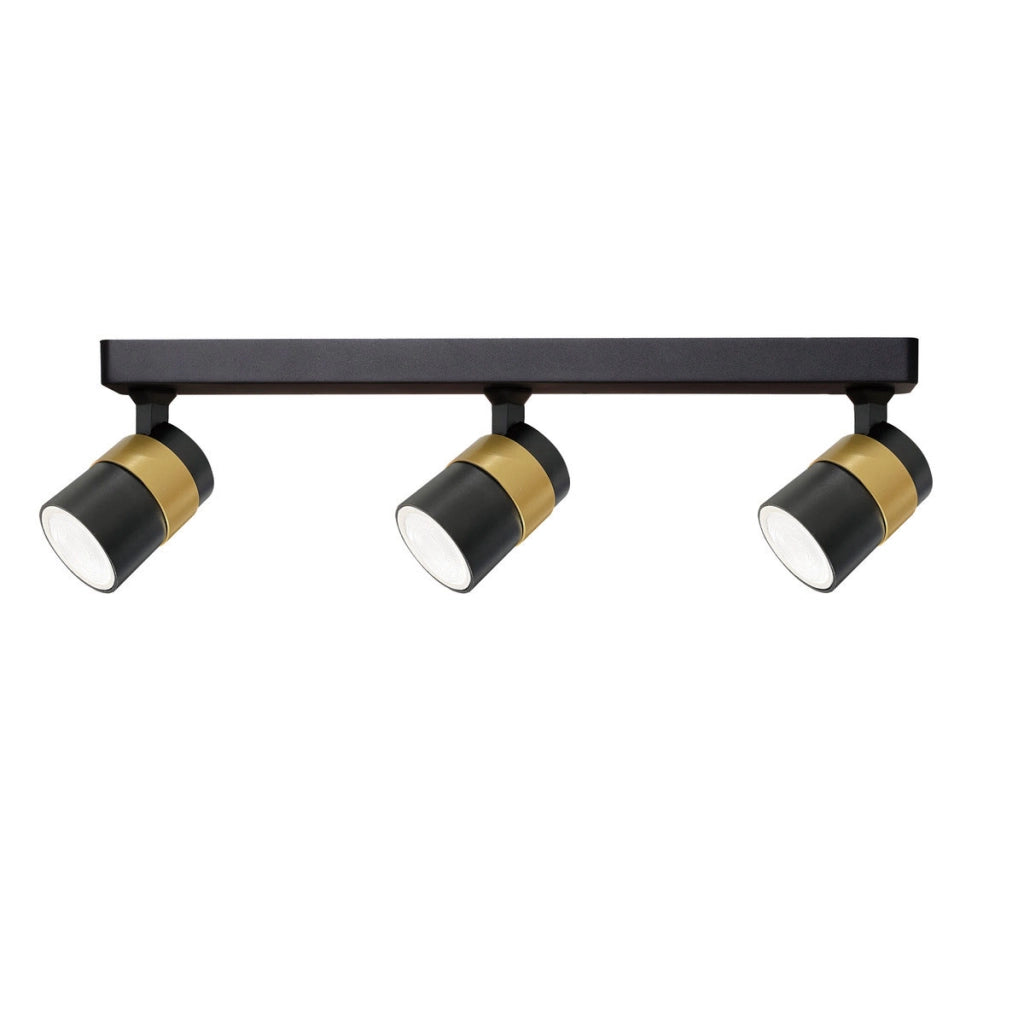 Plafoniera spot Anillo 3xGU10 nero/oro Light Prestige