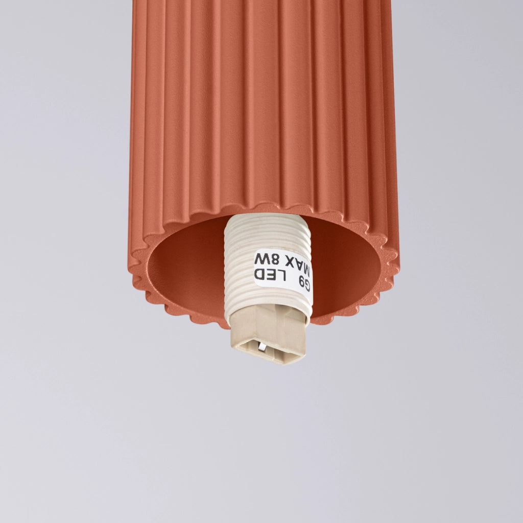 Lampada da soffitto HALO rosso ocra IP44