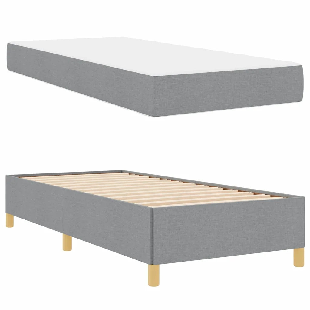 Struttura del letto Grigio chiaro 90 x 190 cm Tessuto