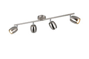 Plafoniera a binario 4xGU10 argento metallo NANCY RL