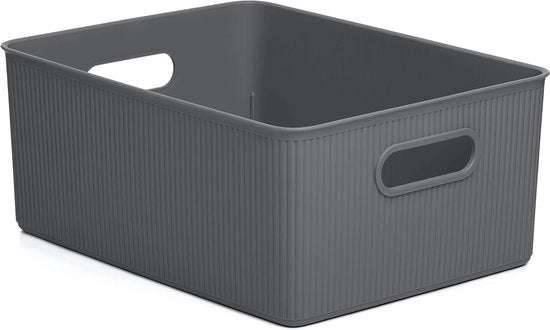 Cassetta di Stoccaggio Ergonomica da 15L in Grigio Anthracite