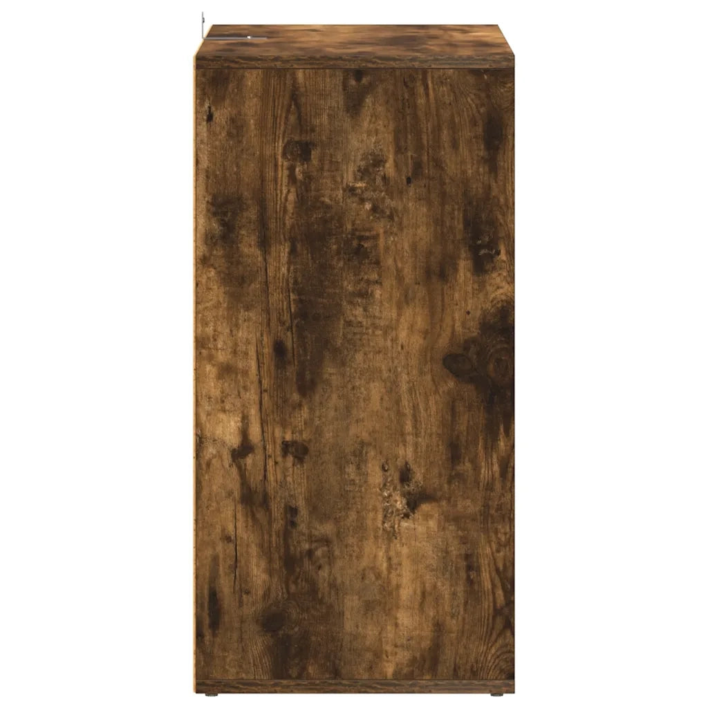 Scarpiera-Scaffale per scarpe Rovere Fumo 60x35x70 cm in Legno Multistrato 326444