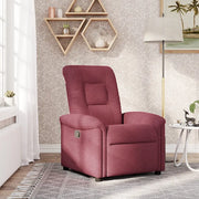 Poltrona Reclinabile in Tessuto Rosso Vino 4015619