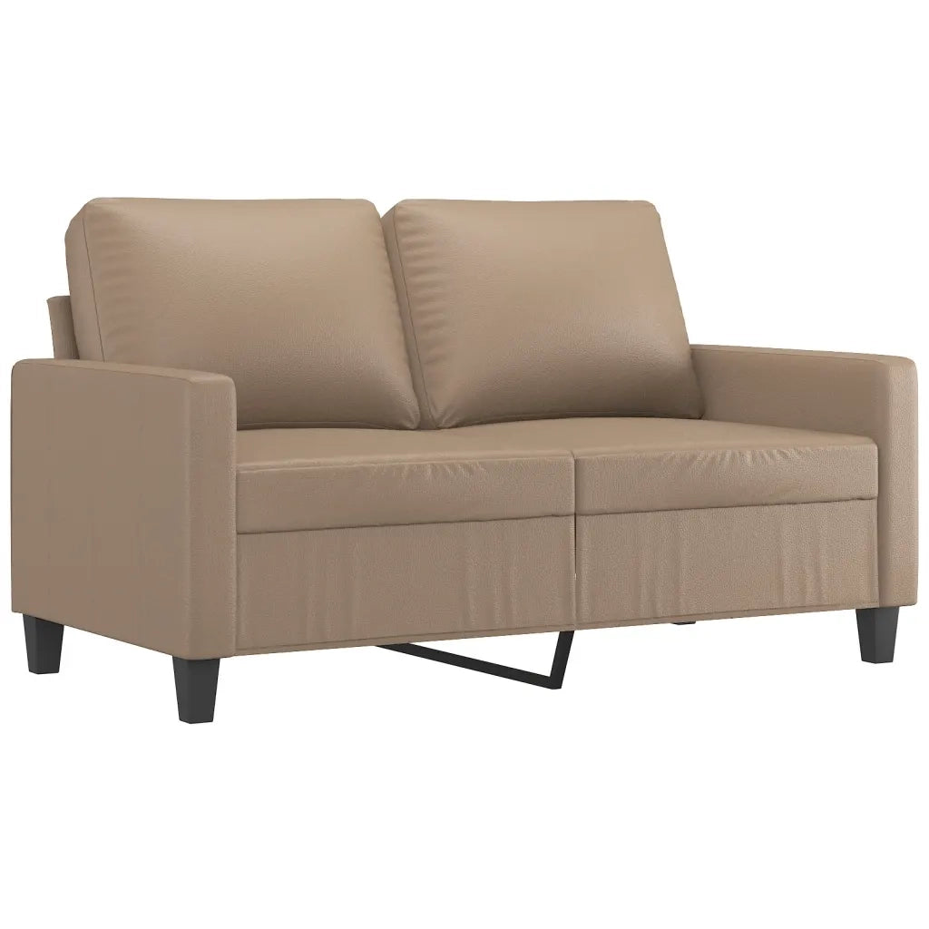 Divano a 2 Posti-Sofa 2 Posti Cappuccino 140 cm in Similpelle 107026