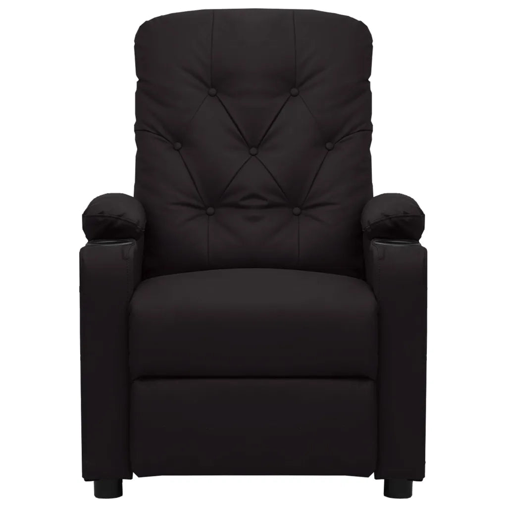 Poltrona Massaggiante | Sedia Relax Nera in Similpelle