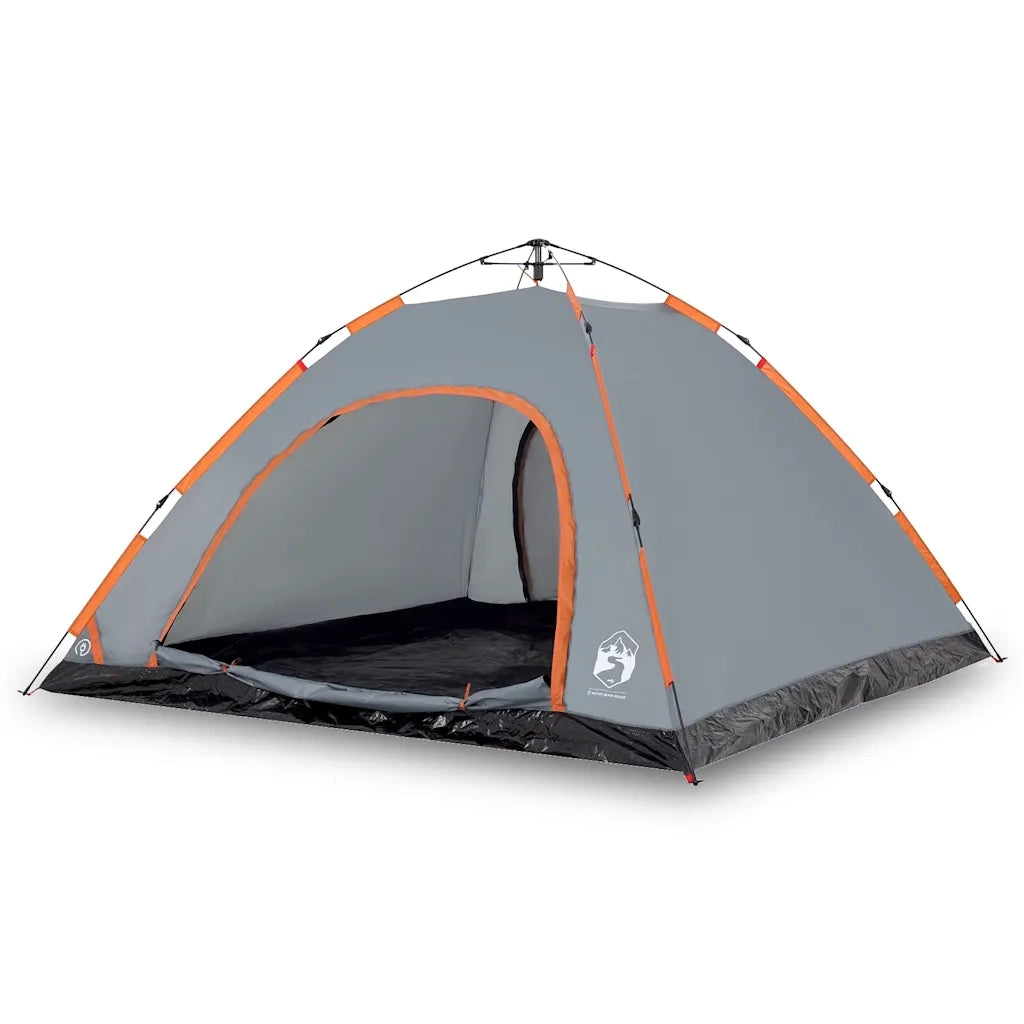 Tenda campeggio | Tenda da campo 5 Persone Grigio e Arancione a Rilascio Rapido