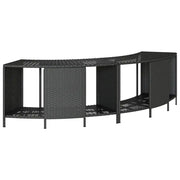 Scaffali Portaoggetti Vasca Idromassaggio 2 pz Polyrattan Nero CFW9366377