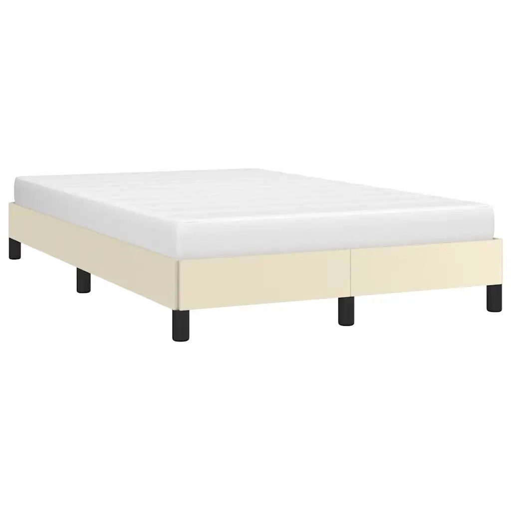 Letto matrimoniale | Letto per adulti | Giroletto senza Materasso Crema 120x190 cm Similpelle