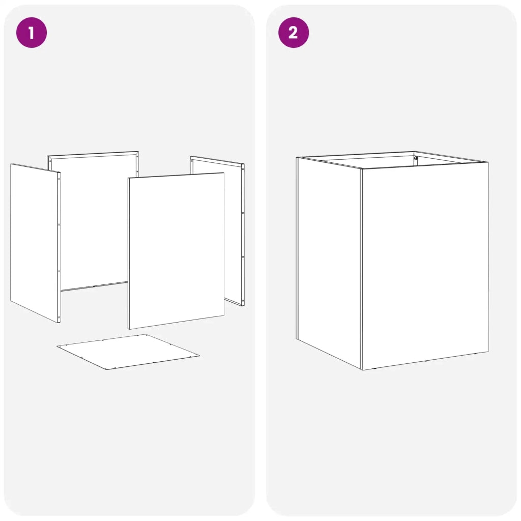 Vaso da giardino Antracite 40 x 40 x 50 cm 8005362