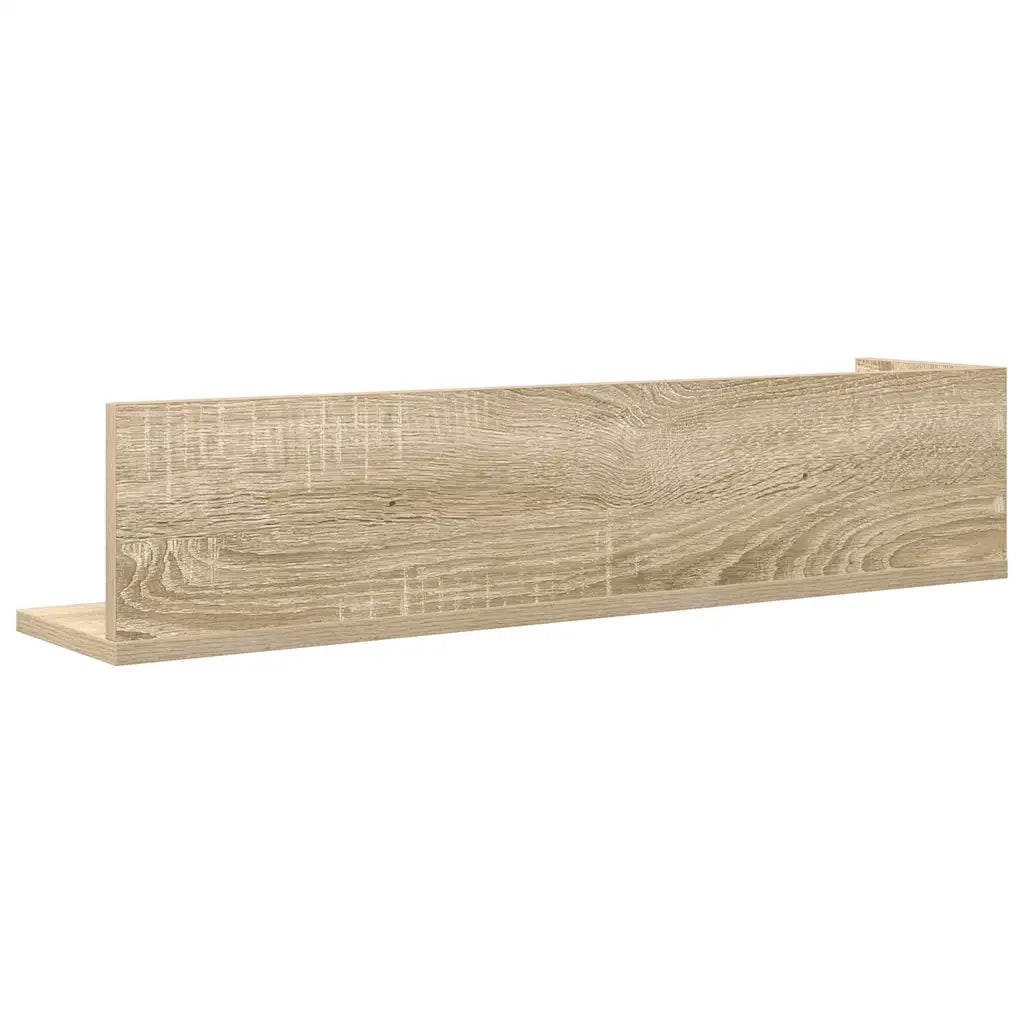 2 pz Mensole Parete | Mensola sospesa Rovere Sonoma 75x16,5x16,5 cm in Truciolato