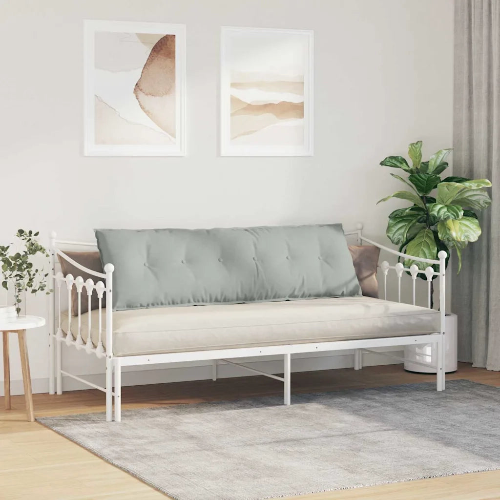 Cuscino per Schiena | Cuscino dorsale Grigio chiaro 160 x 50 cm Tessuto in Cords