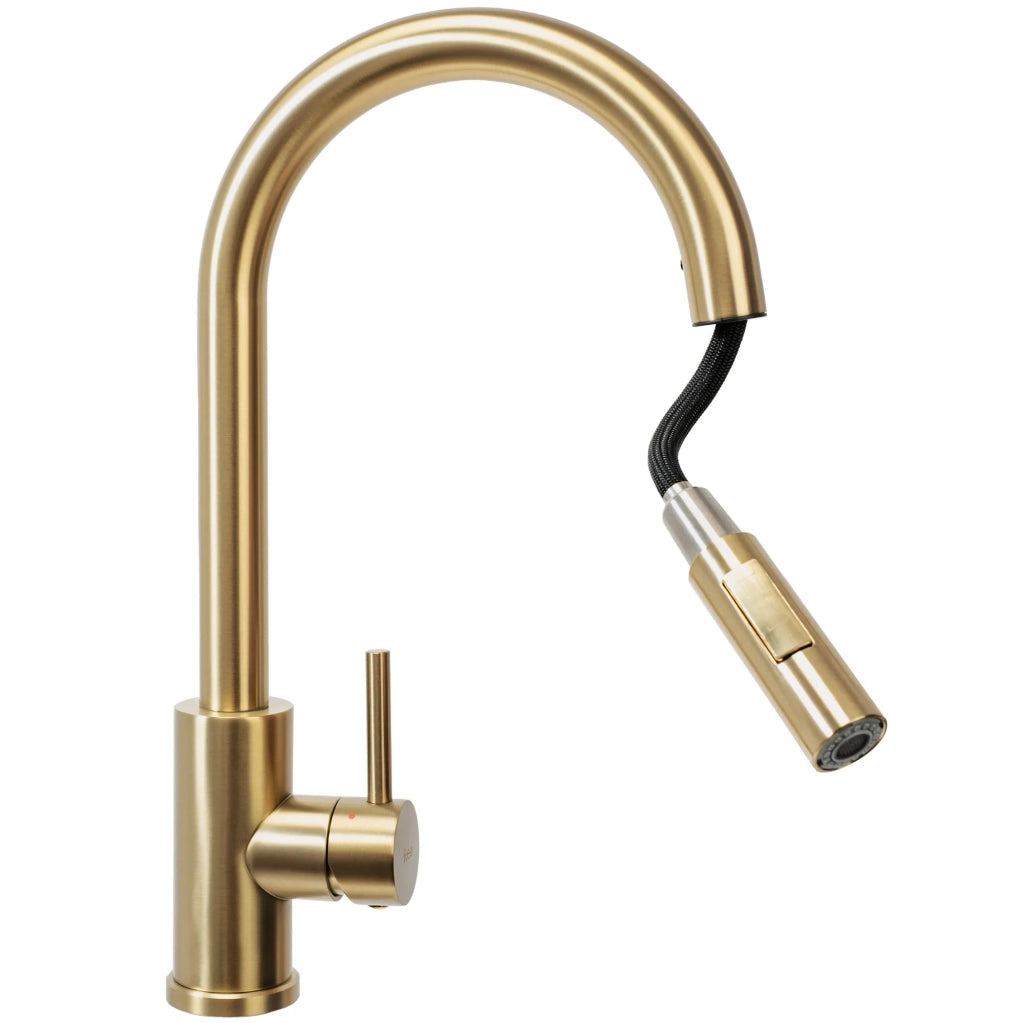 Rubinetto Da Cucina Rea Fresh Brush Gold