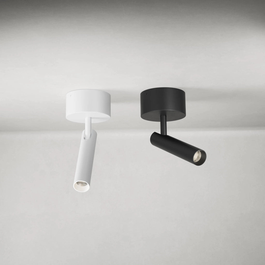 Alp Proiettore LED da Superficie 4,5W 36º 2700K Bianco Opaco, Illuminazione d'Accento per Interni ad Alta Resa Cromatica CRI>90, Design Minimalista