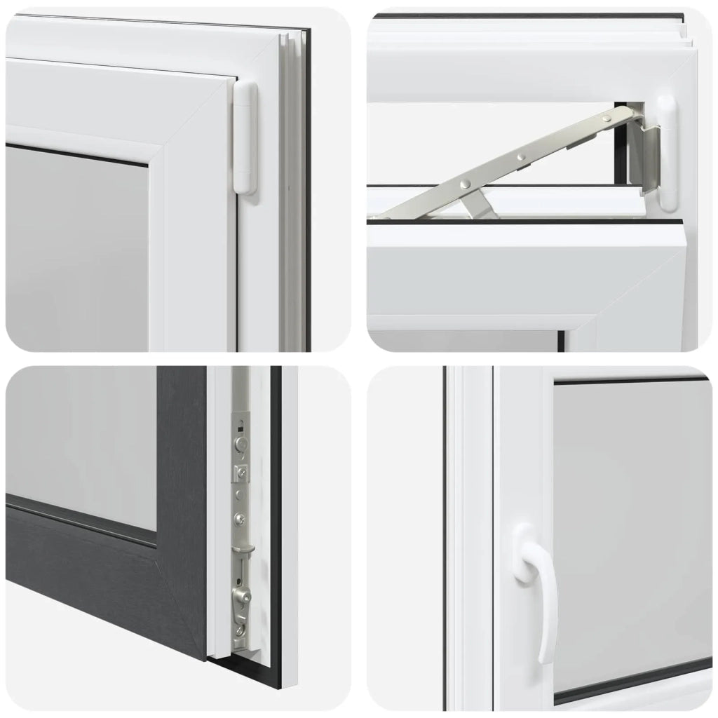 Finestra per Soffitta RISOR 90 x 50 cm PVC e Vetro Antracite CFW7671121