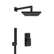 Set doccia quadro completo a incasso nero opaco - serie Absolute