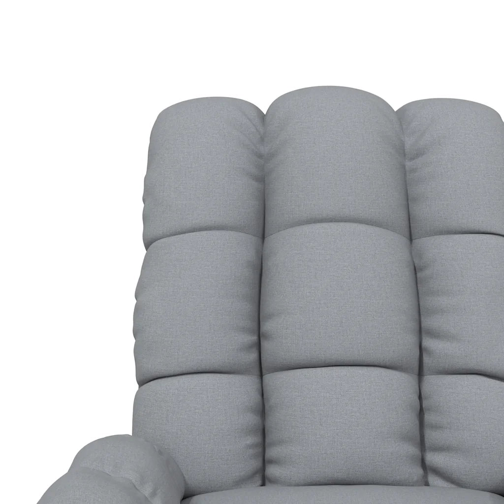 Poltrona Reclinabile in Tessuto Grigio Chiaro 289796