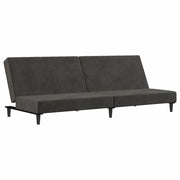 Divano letto | Sof¨¤ letto | Letto singolo a 2 Posti Grigio Scuro in Velluto