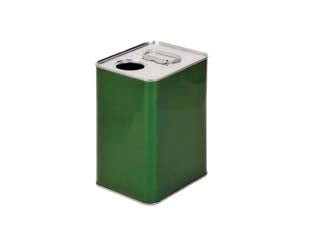 LATTINA PER OLIO RETTANGOLARE VERDE LT.3- - lt.3 - cm.15x12x20,5h. (bancale pz.384) - 8 pezzi