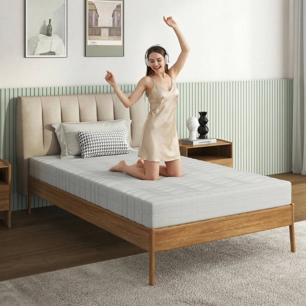 Materasso in Memory Schiuma 120x200 ¨C MINIMAL ¨C Bianco, con Rivestimento 3D Air Mesh, Ortopedico