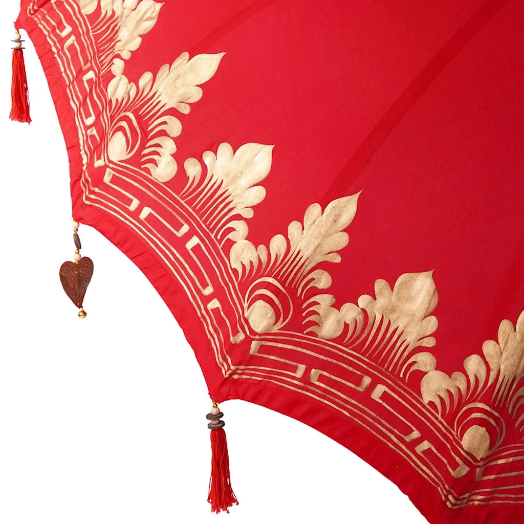 Parasol Balinese 260 Rosso 210-220 cm Cotone e legno massello 3356898