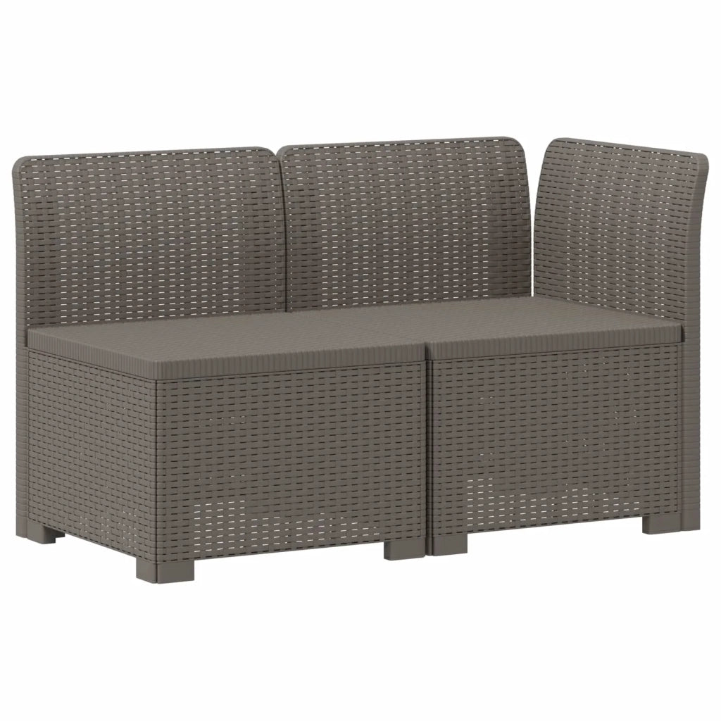 Divano da Giardino a 2 Posti con Cuscini Aspetto Rattan PP 8011936