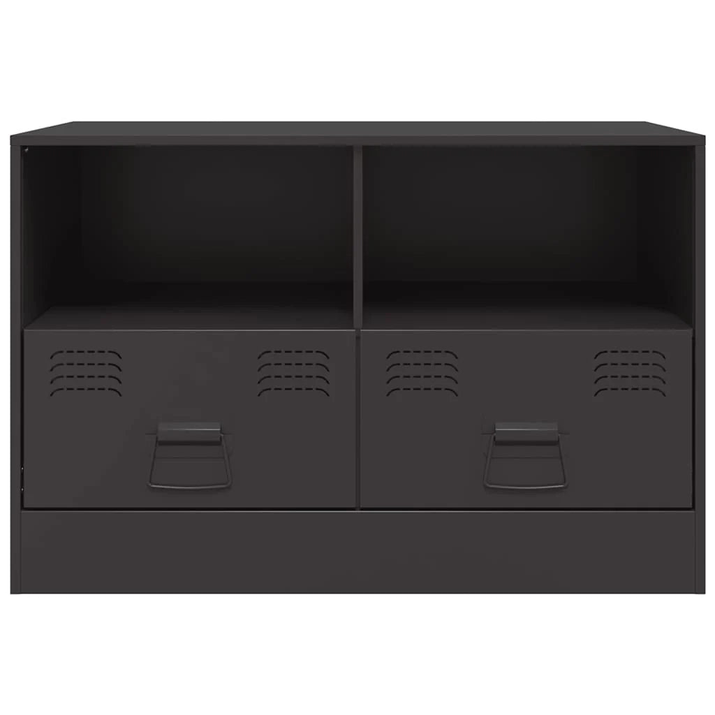 Mobile TV multimediale mensola TV credenza TV adatto per sala da pranzo soggiorno camera da letto 67 x 39 x 44 cm acciaio nero 02_0026147