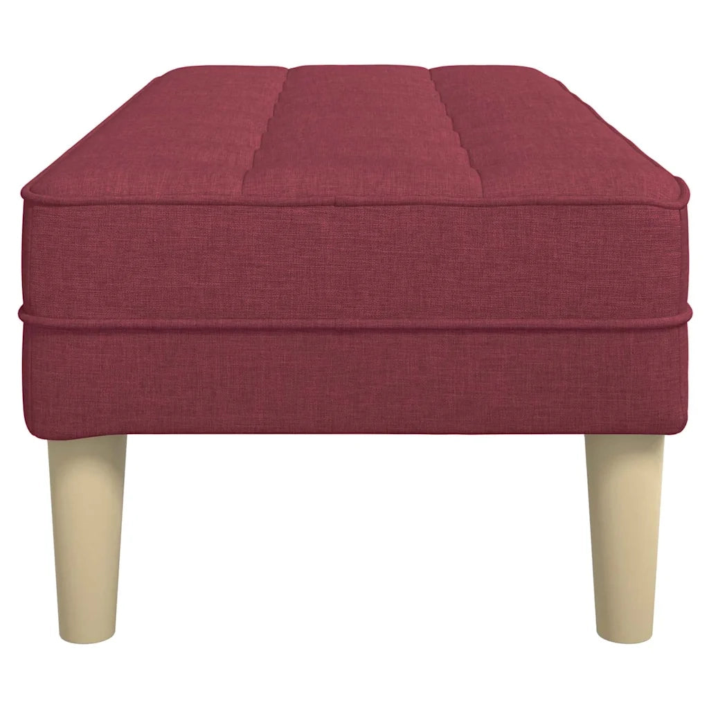panchina con cuscino Rosso Vino 113 x 57 x 39 cm Tessuto 42001938