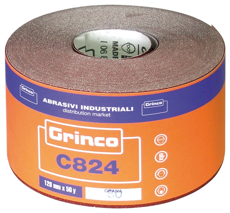Abrasivi Industriali CARTA ABRASIVA GRINCO C824 CM.11,5 h X 45MT. grana 180