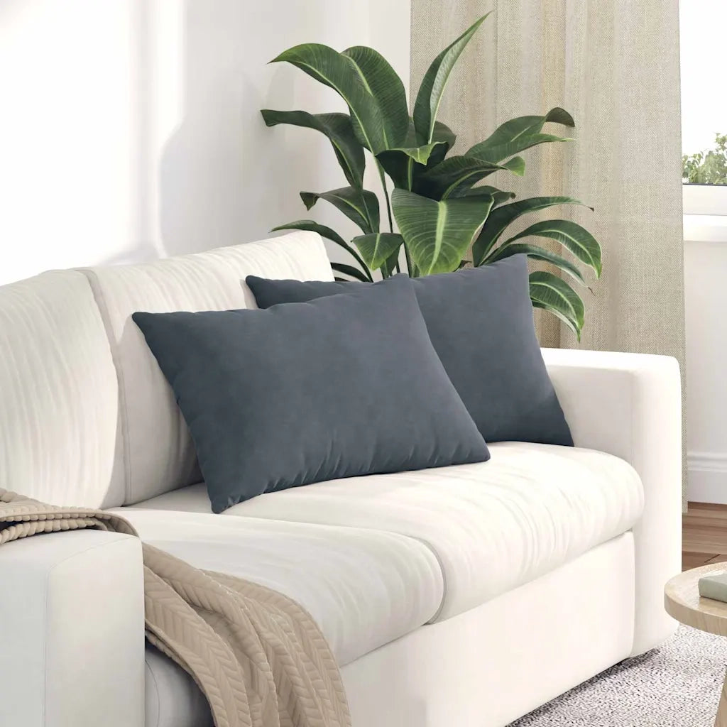 Cuscini da Divano 2 pcs Grigio scuro 60 x 40 cm 42013671