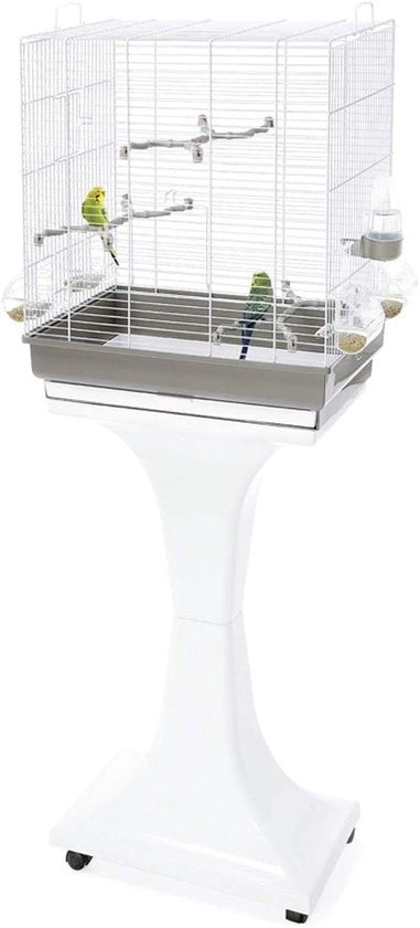 Casa per Uccelli 50 x 30 x 57/129 cm Grigio