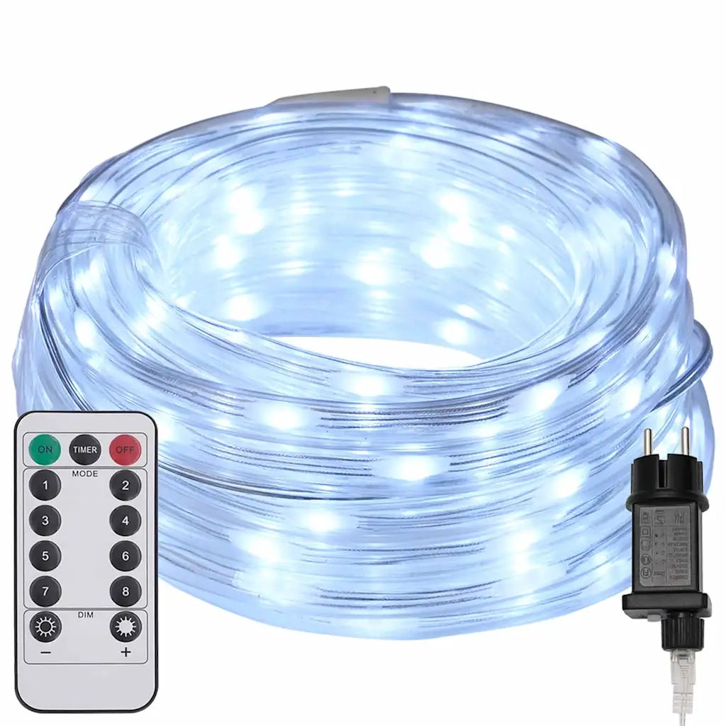Luce a corda con 120 LED Bianco Freddo 5 m PVC 42018943